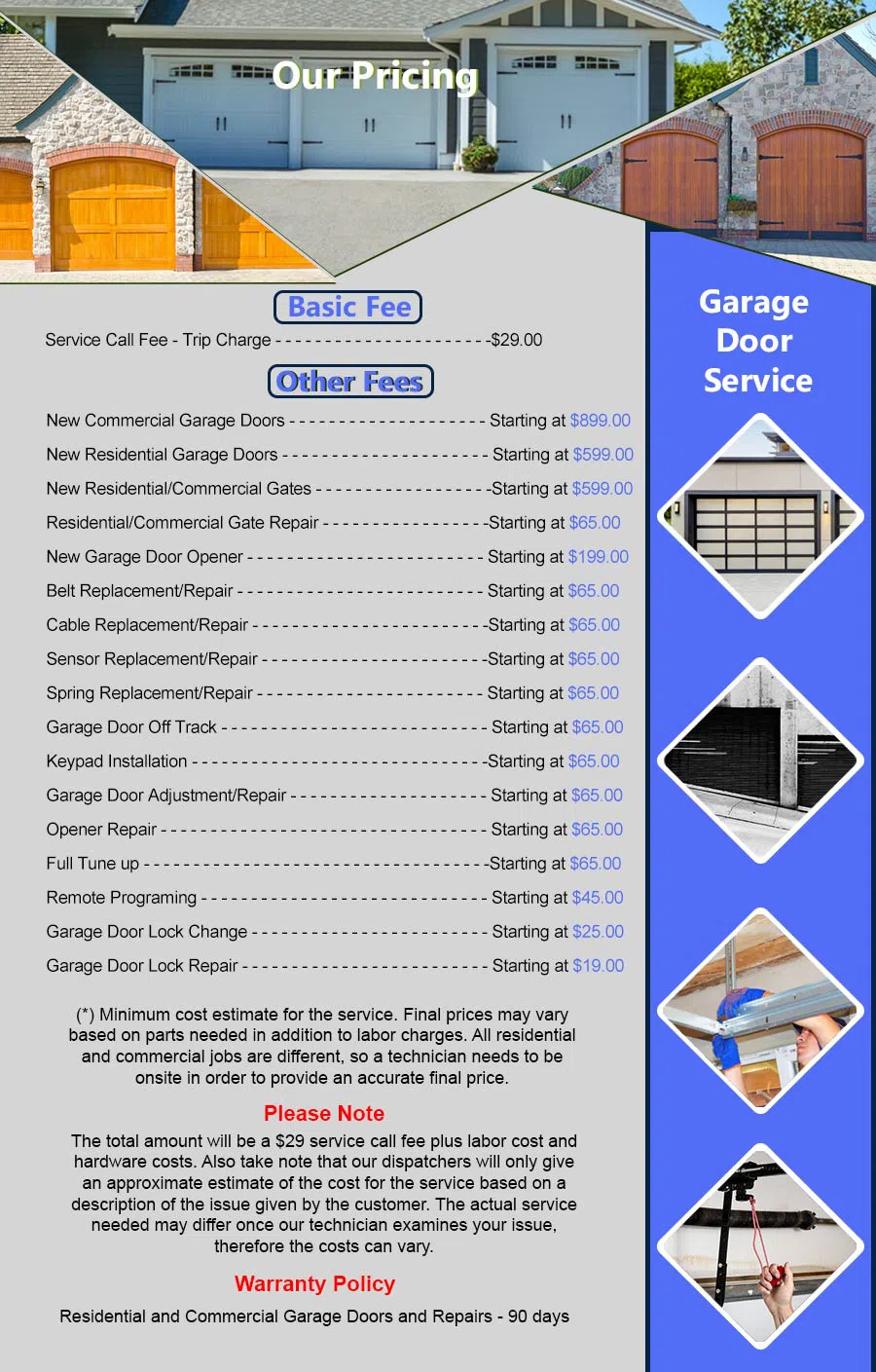 Metro Garage Door Service San Francisco, CA 415-223-5539